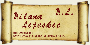 Milana Lijeskić vizit kartica